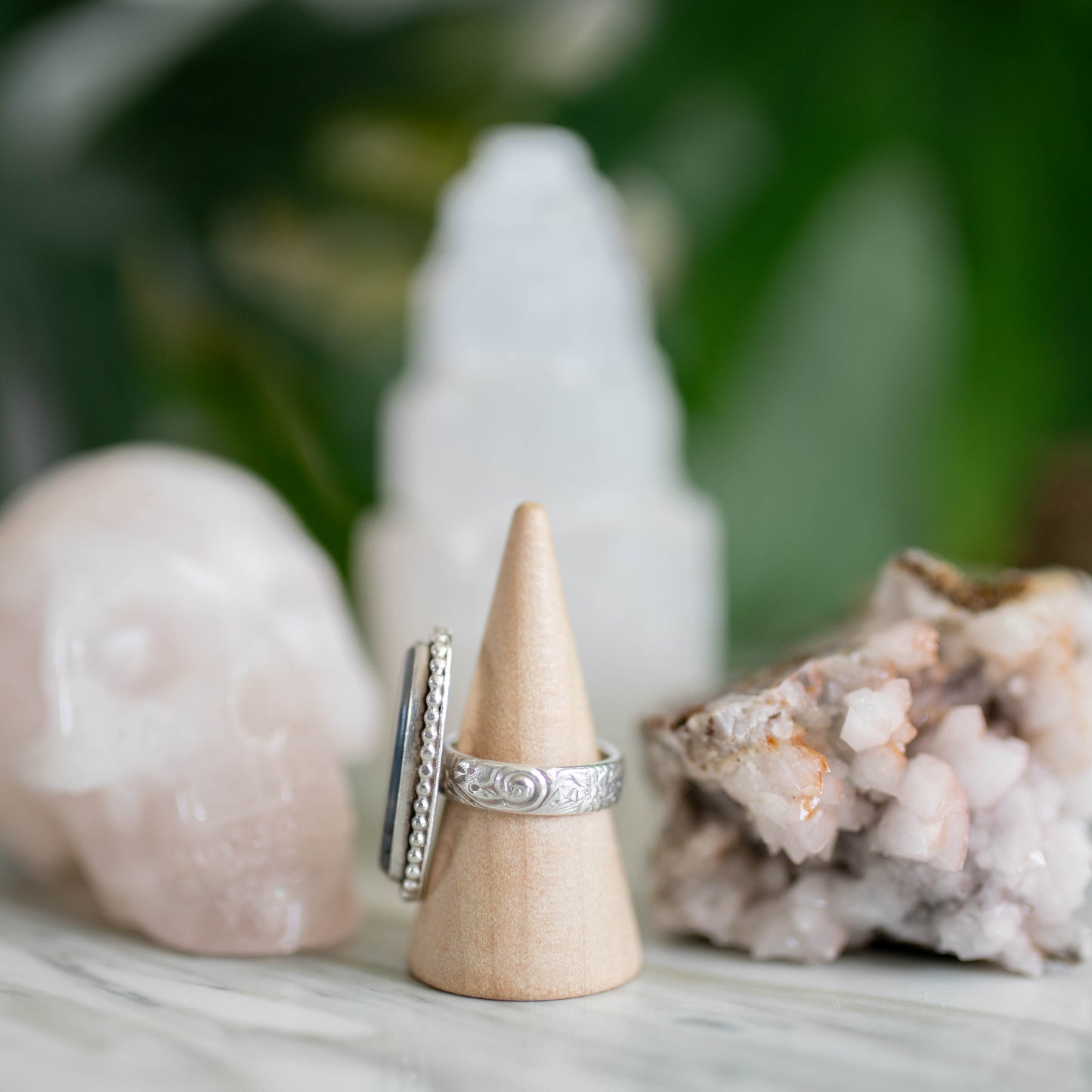 Montana Agate Statement Ring - Size 6.5