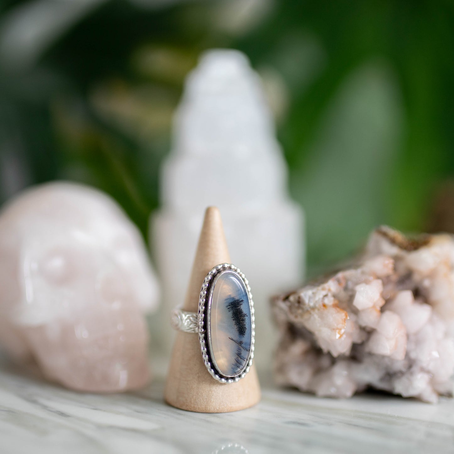 Montana Agate Statement Ring - Size 6.5